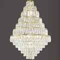 Extra Large Decorative Crystal Chandelier Foyer Hall Ceiling Light Fixture For Staircase In Gold/ Chrome-Momo Lighting