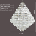 Extra Large Decorative Crystal Chandelier Foyer Hall Ceiling Light Fixture For Staircase In Gold/ Chrome-Momo Lighting