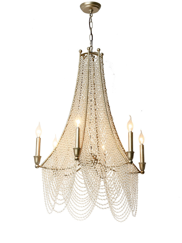 Extra Large European Crystal Beaded Chandelier Candle Light for Stairs / Duplex / Villa-Momo Lighting