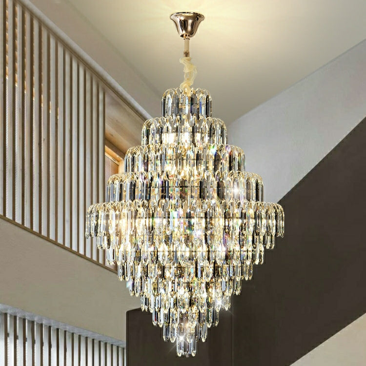 Extra Large Foyer Decorative Crystal Lighting Fixture Living Room Crystal Chandelier For Entryway Staircase-Momo Lighting
