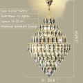 Extra Large Foyer Decorative Crystal Lighting Fixture Living Room Crystal Chandelier For Entryway Staircase-Momo Lighting