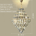 Extra Large Foyer Decorative Crystal Lighting Fixture Living Room Crystal Chandelier For Entryway Staircase-Momo Lighting