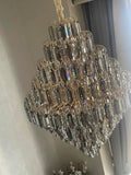 Extra Large Foyer Decorative Crystal Lighting Fixture Living Room Crystal Chandelier For Entryway Staircase-Momo Lighting