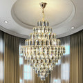 Extra Large Foyer Decorative Crystal Lighting Fixture Living Room Crystal Chandelier For Entryway Staircase-Momo Lighting