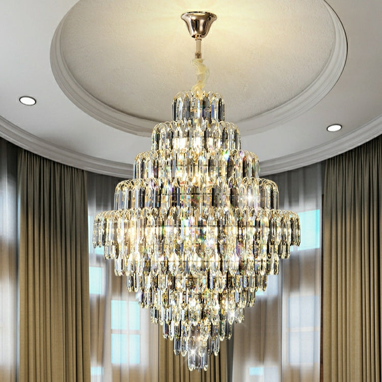 Extra Large Foyer Decorative Crystal Lighting Fixture Living Room Crystal Chandelier For Entryway Staircase-Momo Lighting
