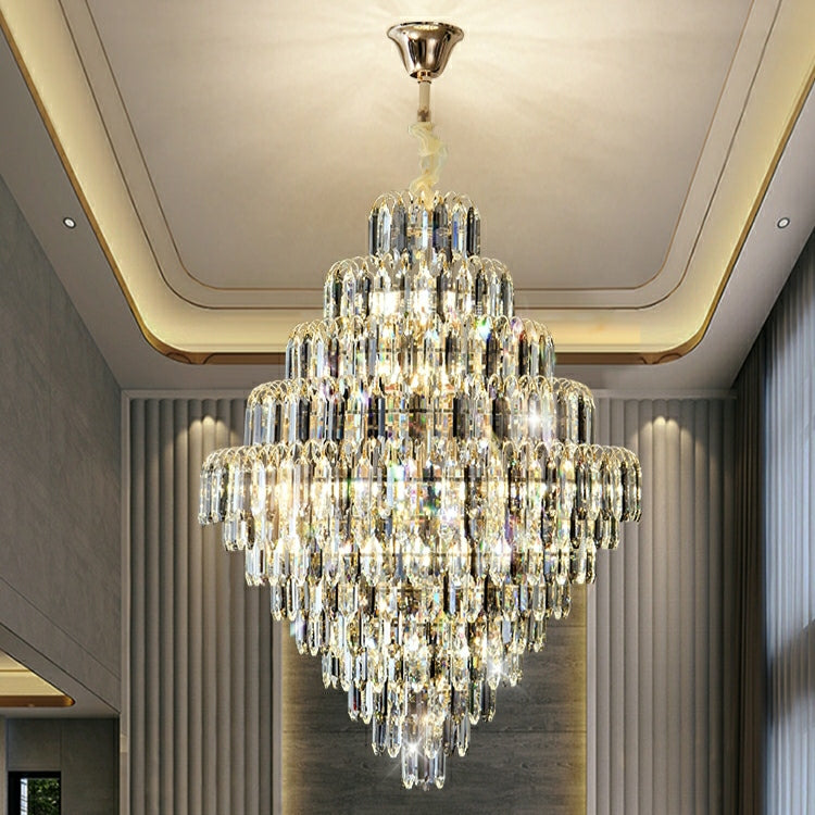 Extra Large Foyer Decorative Crystal Lighting Fixture Living Room Crystal Chandelier For Entryway Staircase-Momo Lighting