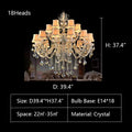 Extra Large Luxury Multi-Tiered Crystal Pendant Chandelier for High-Ceiling Rooms-Momo Lighting