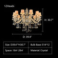 Extra Large Luxury Multi-Tiered Crystal Pendant Chandelier for High-Ceiling Rooms-Momo Lighting