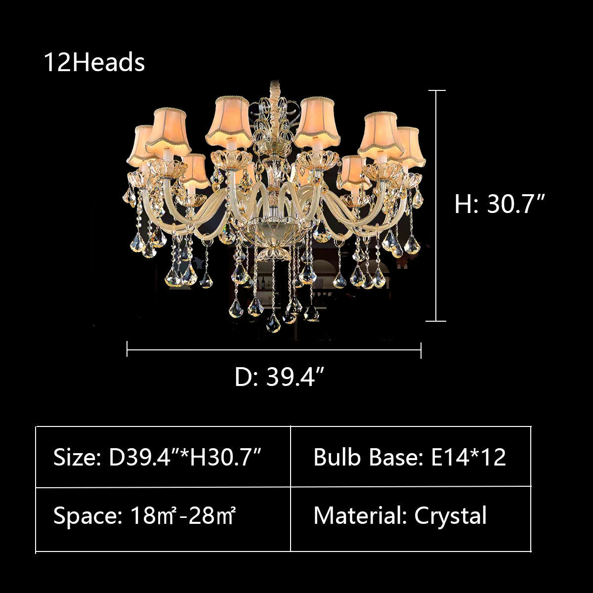 Extra Large Luxury Multi-Tiered Crystal Pendant Chandelier for High-Ceiling Rooms-Momo Lighting