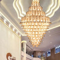 Extra Large Luxury Multi-tier Gold Pendant Glass Chandelier for Stairs/Large High-ceiling Room-Momo Lighting