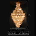 Extra Large Luxury Multi-tier Gold Pendant Glass Chandelier for Stairs/Large High-ceiling Room-Momo Lighting
