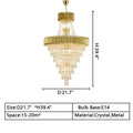 Extra Large Modern Multi-layers Gold/Black Light Luxury Crystal Chandelier For 2-Story Living Room,Foyer-Momo Lighting
