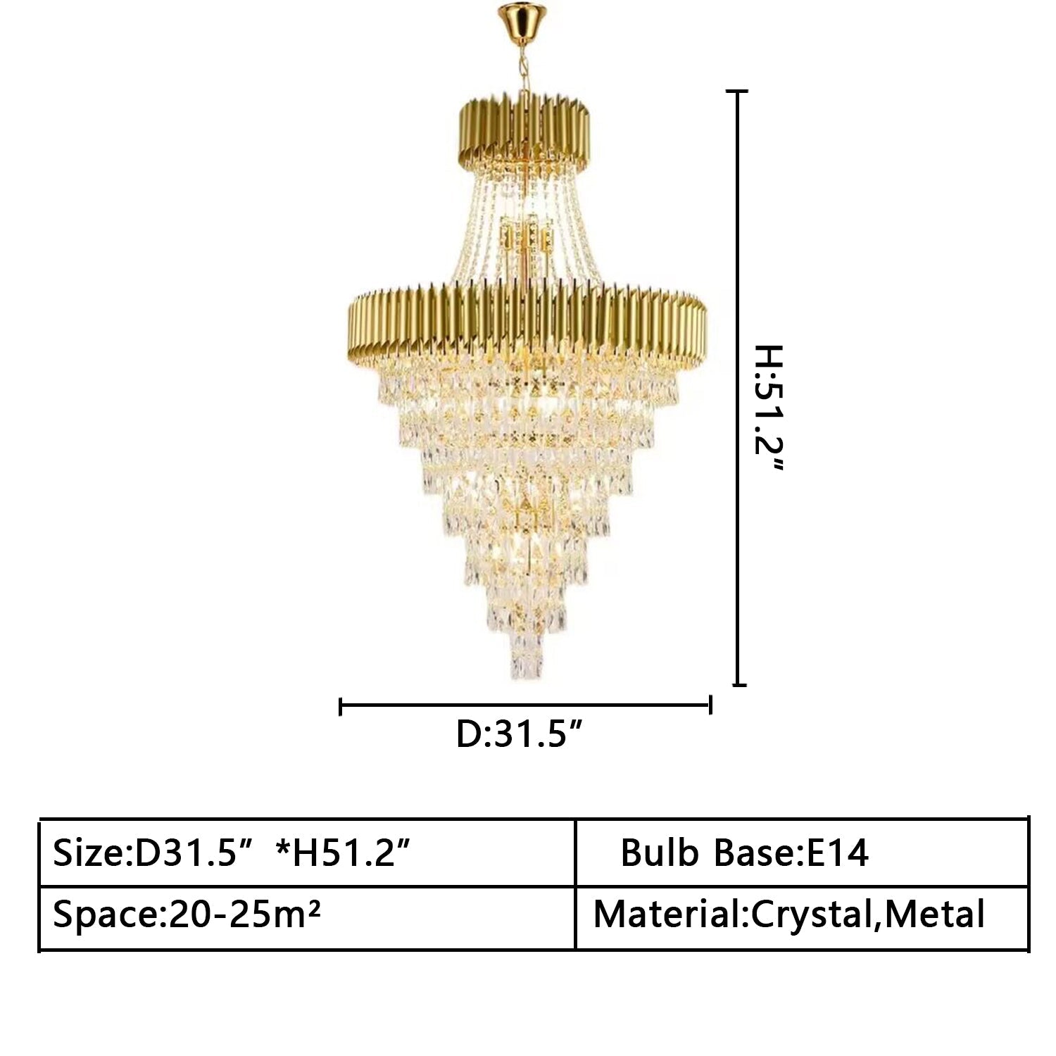 Extra Large Modern Multi-layers Gold/Black Light Luxury Crystal Chandelier For 2-Story Living Room,Foyer-Momo Lighting