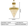Extra Large Modern Multi-layers Gold/Black Light Luxury Crystal Chandelier For 2-Story Living Room,Foyer-Momo Lighting