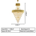 Extra Large Modern Multi-layers Gold/Black Light Luxury Crystal Chandelier For 2-Story Living Room,Foyer-Momo Lighting