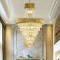 Extra Large Modern Multi-layers Gold/Black Light Luxury Crystal Chandelier For 2-Story Living Room,Foyer-Momo Lighting