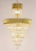 Extra Large Modern Multi-layers Gold/Black Light Luxury Crystal Chandelier For 2-Story Living Room,Foyer-Momo Lighting