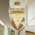 Extra Large Modern Multi-layers Gold/Black Light Luxury Crystal Chandelier For 2-Story Living Room,Foyer-Momo Lighting
