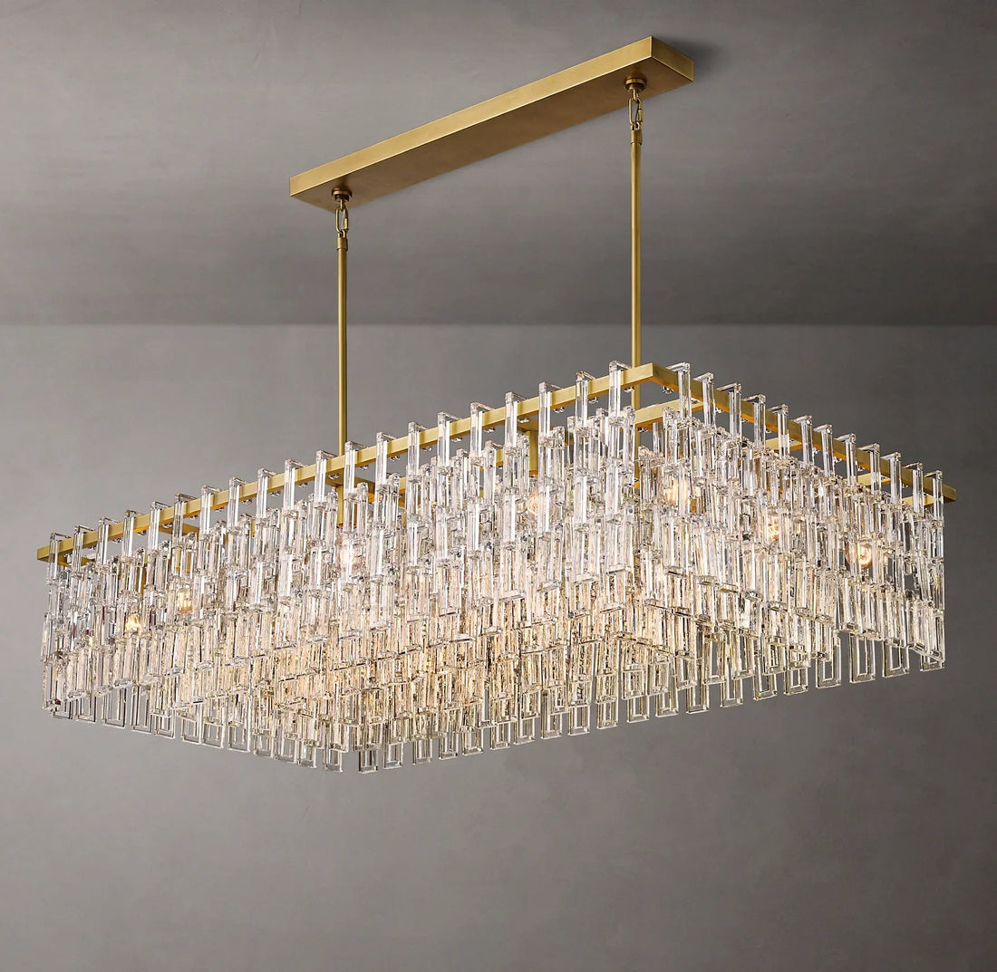 Extra Large Multi-layer Round/ Rectangle Crystal Ceiling Chandelier for Living/ Dining Room-Momo Lighting