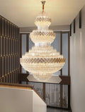 Extra Large Multi-layers Gold Luxury Crystal Chandelier Modern Empire Decrative Crystal Light-Momo Lighting