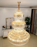 Extra Large Multi-layers Gold Luxury Crystal Chandelier Modern Empire Decrative Crystal Light-Momo Lighting