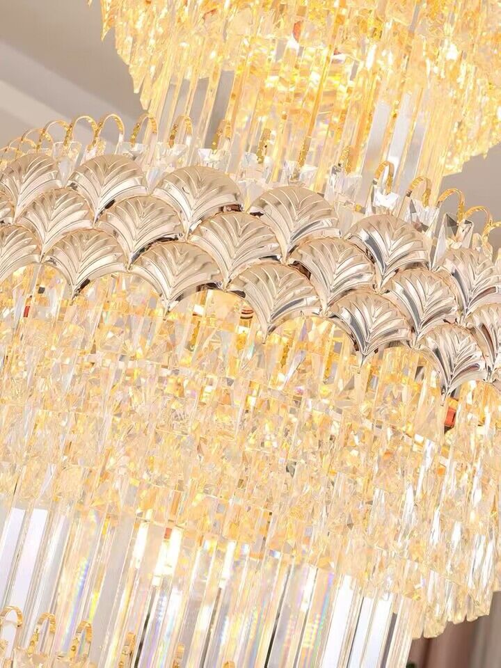 Extra Large Multi-layers Gold Luxury Crystal Chandelier Modern Empire Decrative Crystal Light-Momo Lighting