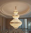 Extra Large Multi-layers Gold Luxury Crystal Chandelier Modern Empire Decrative Crystal Light-Momo Lighting