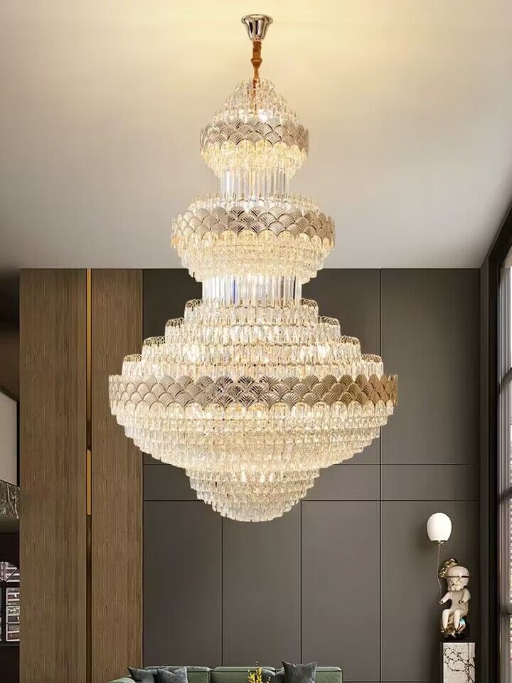 Extra Large Multi-layers Gold Luxury Crystal Chandelier Modern Empire Decrative Crystal Light-Momo Lighting