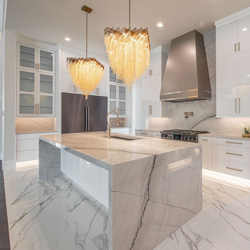 Extra Large Multi-tier Aluminum Tassel Chain Art Chandelier for Villa/Stairs/Foyer/Living Room-Momo Lighting