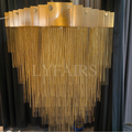 Extra Large Multi-tier Aluminum Tassel Chain Art Chandelier for Villa/Stairs/Foyer/Living Room-Momo Lighting