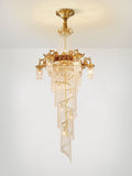 Extra Large Retro Luxury Full Copper Crystal Chandelier for Staircase/ Duplexes/ Villas-Momo Lighting