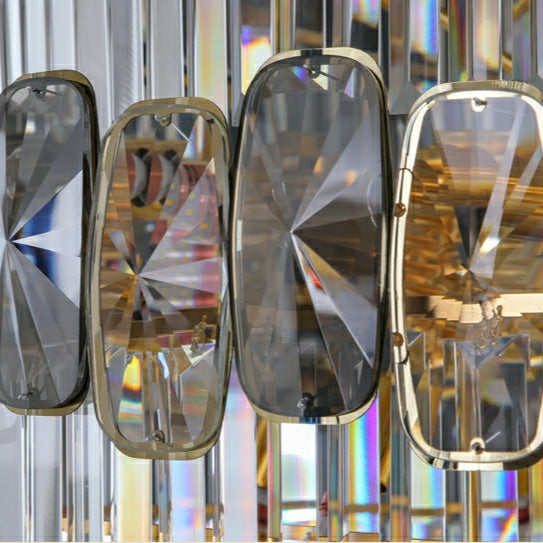 Fashion Large Staircase Chandelier For Foyer Living Room Entrance Crystal Ceiling Light Fixture In Gold Finish-Momo Lighting