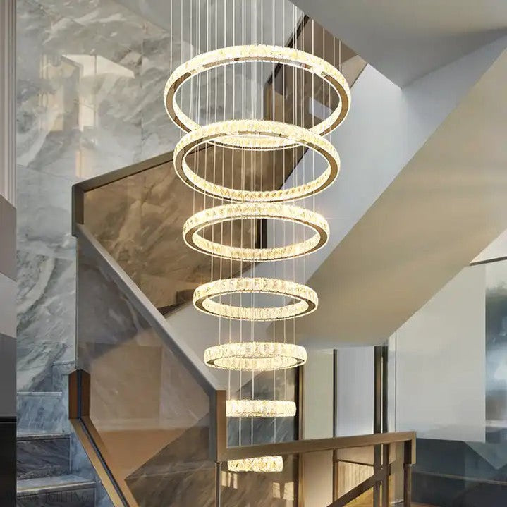 Finley Crystal 7-Tier Chandelier-Momo Lighting