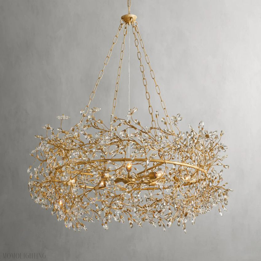 Fiore Crown Glass Chandelier-Momo Lighting