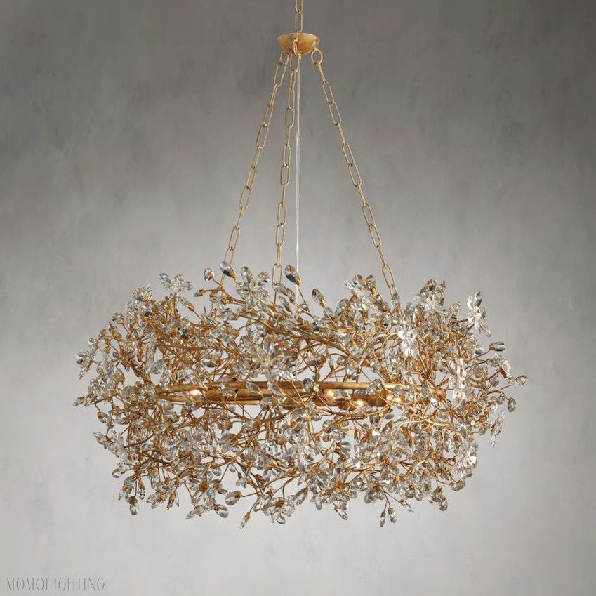 Fiore Crown Glass Chandelier-Momo Lighting