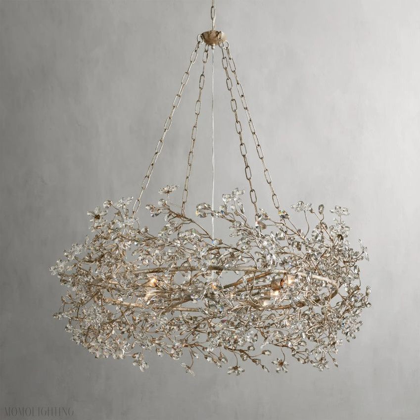 Fiore Crown Glass Chandelier-Momo Lighting