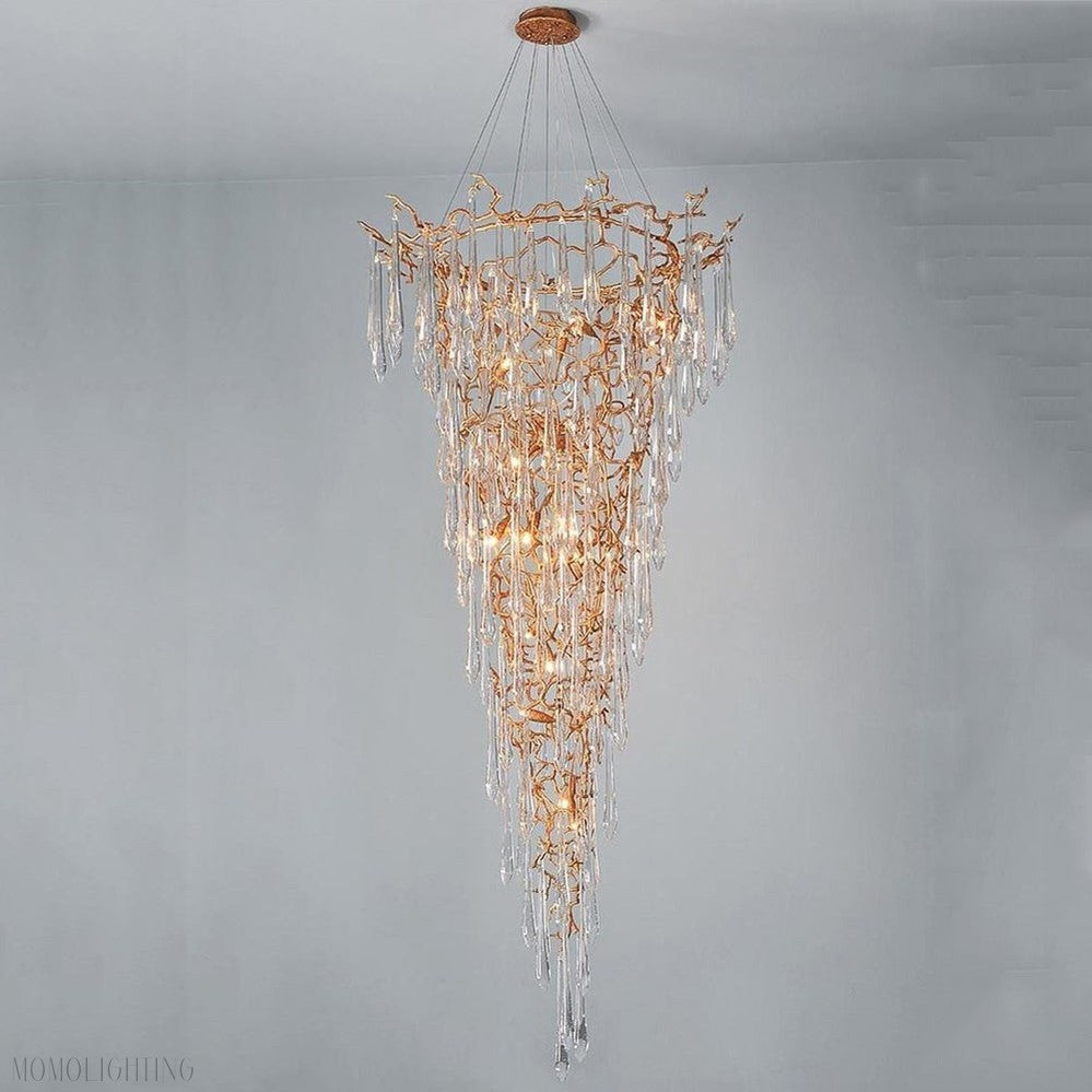 Flavian Branch Crystal Chandelier-Momo Lighting