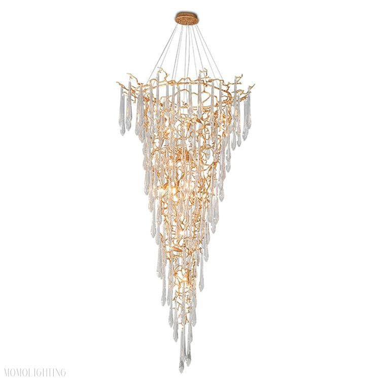 Flavian Branch Crystal Chandelier-Momo Lighting