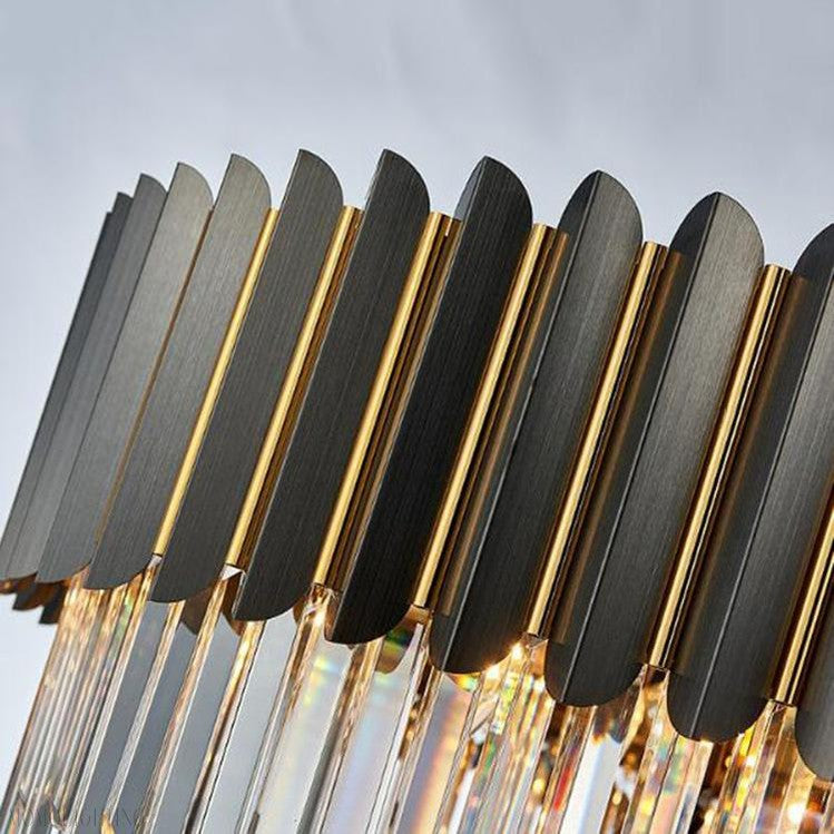 Flavian Double Tier Crystal Chandelier-Momo Lighting