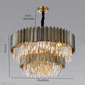 Flavian Double Tier Crystal Chandelier-Momo Lighting