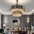 Flavian Double Tier Crystal Chandelier-Momo Lighting
