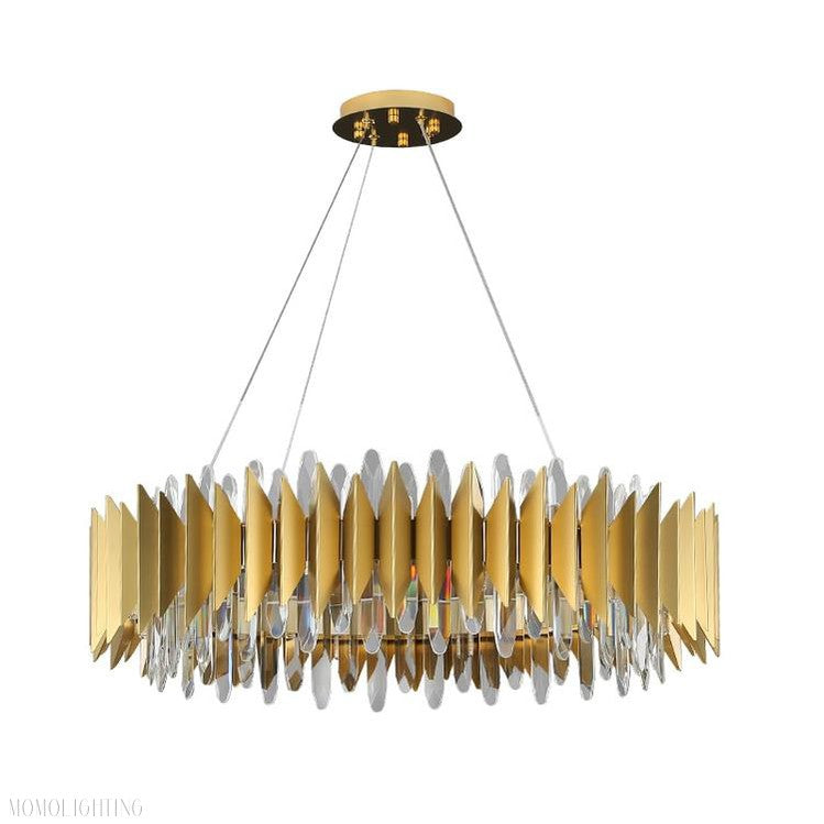 Flavian Halo Crystal Chandelier-Momo Lighting