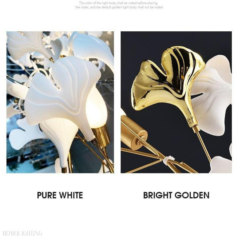 Fleur-de-lis Ceramic Branch Chandelier-Momo Lighting