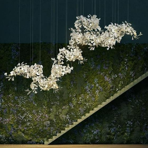 Fleur-de-lis Ceramic cluster Chandelier 29.3”D-Momo Lighting