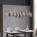 Flor Crystal Linear Chandelier-Momo Lighting