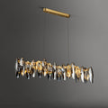 Flor Crystal Linear Chandelier-Momo Lighting