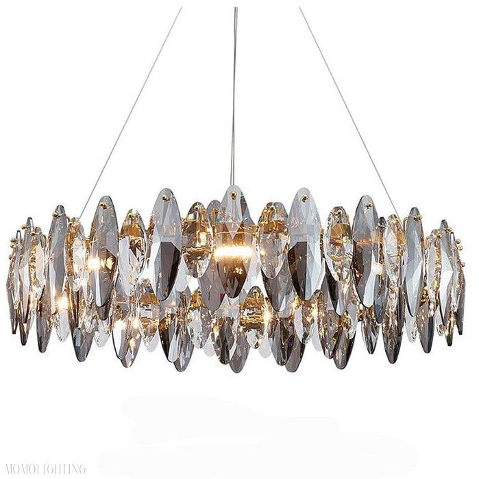 Flor Crystal Round Chandelier-Momo Lighting