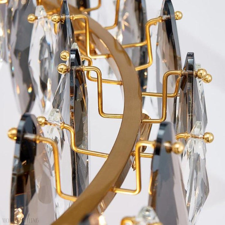 Flor Crystal Round Chandelier-Momo Lighting