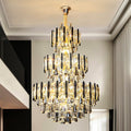 Foyer 3 Layers Extra Large Crystal Chandelier For Living Room Staircase Ceiling Lighting Fixture-Momo Lighting