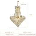Foyer Staircase Chandelier Luxury K9 Crystal Ceiling Light For Living Room / Hallway-Momo Lighting